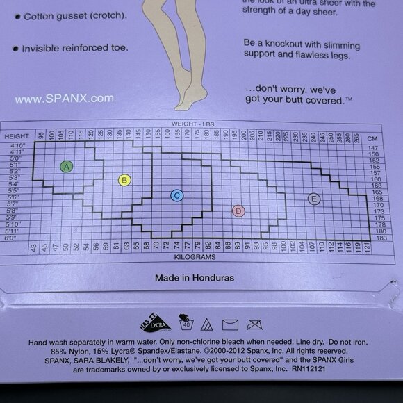 All The Way Spanx Size E Black Tummy to Toes Full Length Hose SUPER CONTROL - Picture 5 of 5